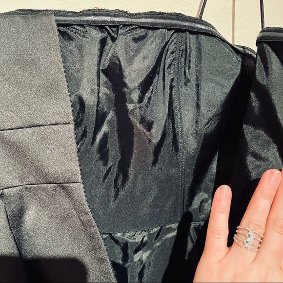 MINI Satin Cocktail Dress Women Size 8 LBD Party Dress NEW TAGS Carmen MarcValvo - Picture 6 of 10